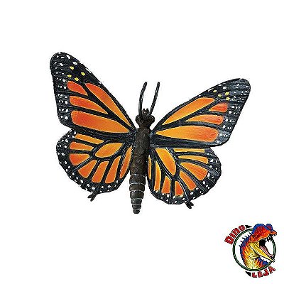 BORBOLETA MONARCA SAFARI LTD INCREDIBLE CREATURES MINIATURA DE INSETO