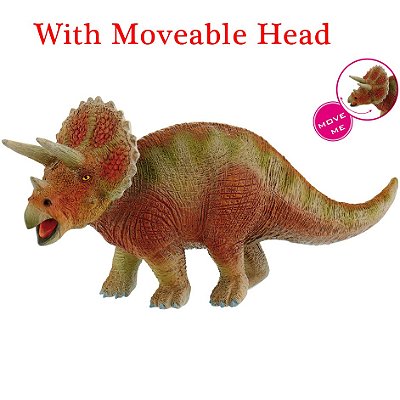 TRICERATOPS BULLYLAND MINIATURA DINOSSAURO BRINQUEDO EDUCATIVO EM PLÁSTICO PVC