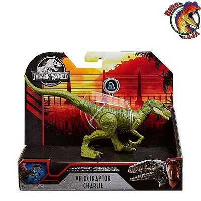 VELOCIRAPTOR CHARLIE SAVAGE STRIKE JURASSIC WORLD MATTEL ATAQUE SELVAGEM