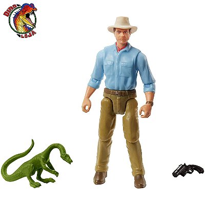 DR. GRANT JURASSIC PARK LEGACY COLLECTION BONECO ALAN GRANT COM COMPSOGNATHUS MATTEL