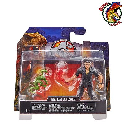 DR. MALCOLM JURASSIC PARK LEGACY COLLECTION BONECO IAN MALCOLM COM COMPSOGNATHUS MATTEL