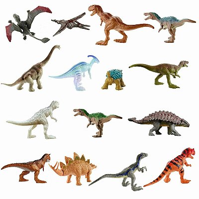 CONJUNTO 15 MINI DINOSSAUROS CAMP CRETACEOUS MATTEL EDIÇÃO LIMITADA ACAMPAMENTO JURÁSSICO