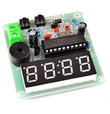 Kit Relógio Eletrônico com Alarme STC12C2052 DIY