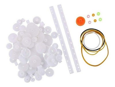 Kit Engrenagens Plásticas Correias Cremalheiras e Polias 75pcs