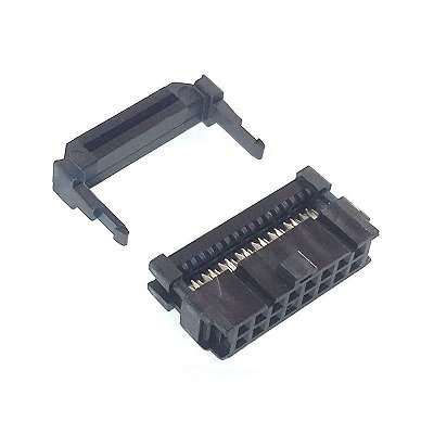 Conector Latch Fêmea com Aliviador 16 Vias