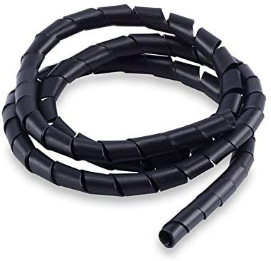 Organizador de Cabos Tipo Espiral 16mm x 4m Preto