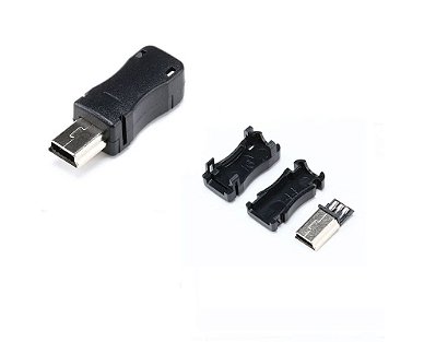 Conector Mini Usb Macho com Capa