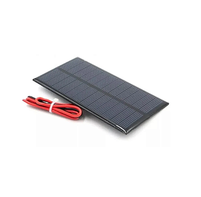 Mini Painel Solar 6V 160mA 110x60mm com Fios