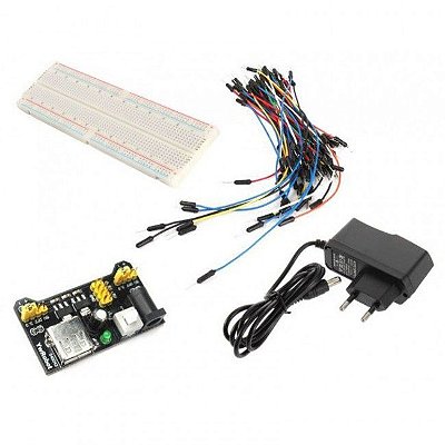 Kit Protoboard Essencial + Fonte 9V 1A