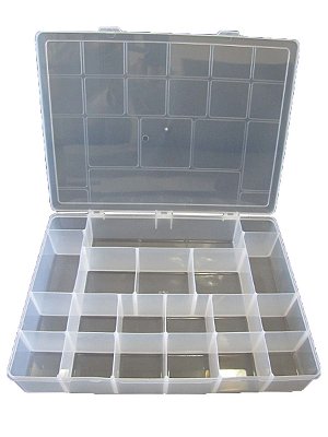 Organizador Plástico GG 37x27x6cm 20 Divisórias