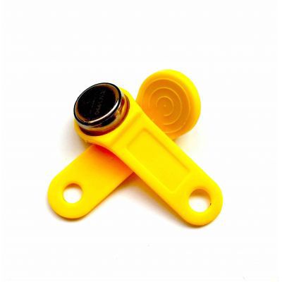 Tag iButton RW1990 64 Bits Amarelo - Chaveiro com Codificação Única