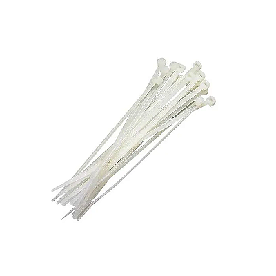Abraçadeira de Nylon 3x200mm Branca (10 unidades)
