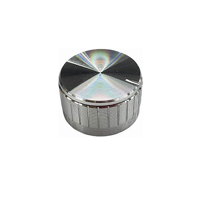 Knob Metálico 21x17mm 6mm Prata