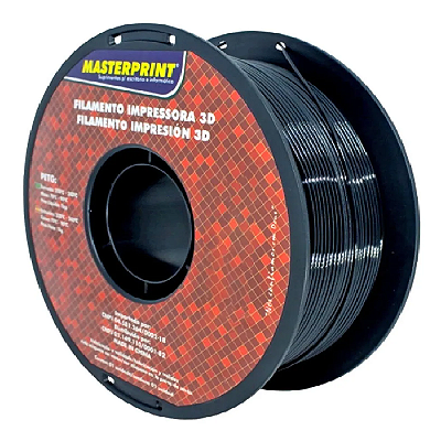 Filamento PETG Masterprint 1Kg 1.75mm Preto