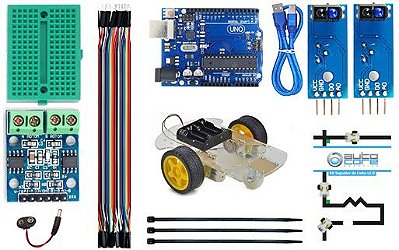 Kit Robô Seguidor de Linha V1 com Manual de Instruções