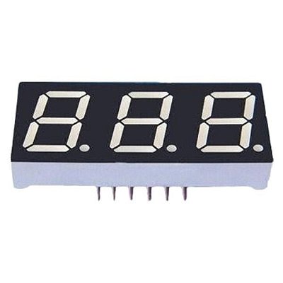 Display Led 7 Segmentos 3 Dígitos Cátodo Comum