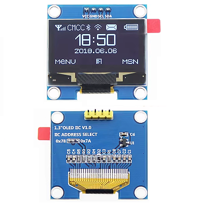 Display Oled I2C Branco 1.3" 4 Pinos