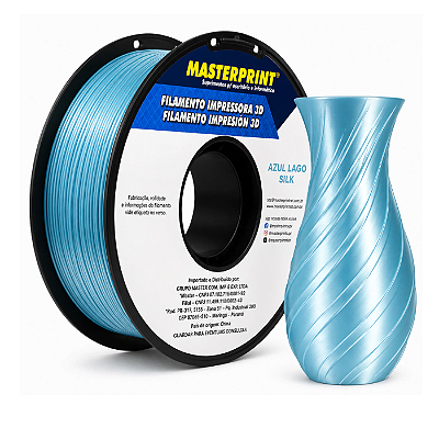 Filamento PLA Silk Azul Lago 1Kg 1.75mm Masterprint