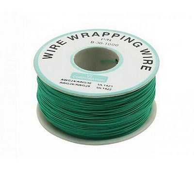 Fio Wire Wrap 30AWG Verde - Venda por Metro