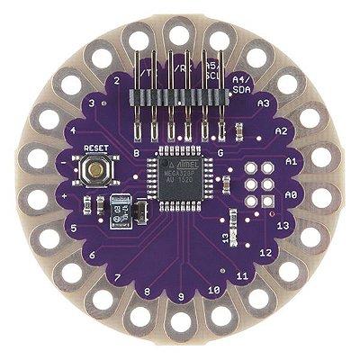 Placa Microcontrolador ATMEGA328 para Wearables (Compatível com Arduino Lilypad)