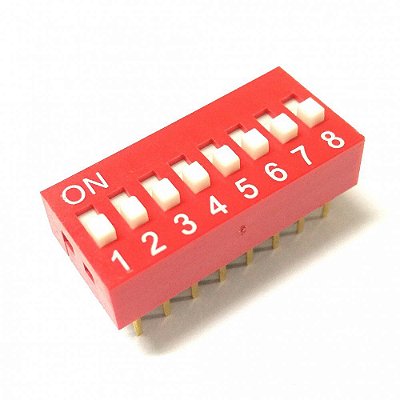 Chave DIP Switch 8 Vias