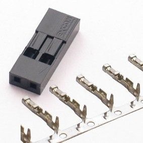 Conector Alojamento Dupont 2 Vias Fêmea com Crimps