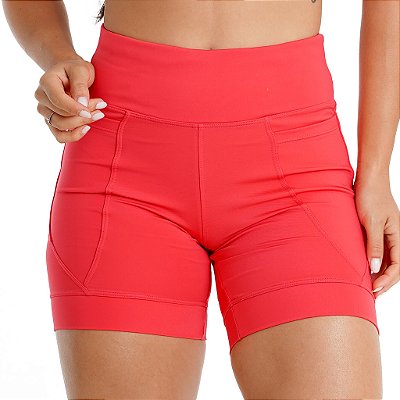 Bermuda Unissex de Compressão 4 Bolsos Onnze Sports para Corrida Pitaya