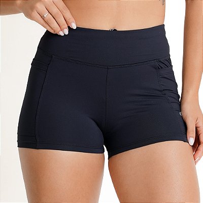 Short Curto de Compressão Feminino Onnze Sports para Corrida e Treino Preto