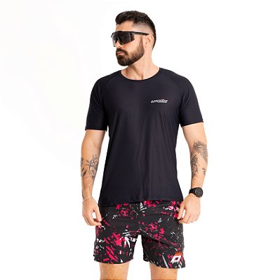 Camiseta de Treino e Corrida Onnze Sports Manga Raglan Tradicional Preta