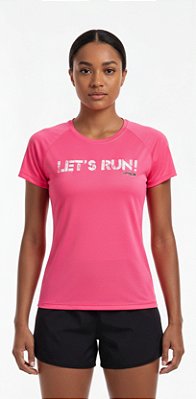 Camiseta Baby Look de Corrida Feminina Raglan Let's Run Onnze Sports