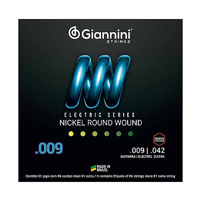 Encordoamento Guitarra 0.09 Giannini Níquel (009)