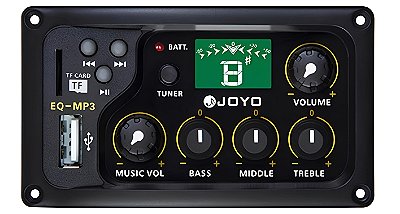 Preamp Captador Equalizador 3 Bandas para Violão Aço Nylon - EQ-MP3