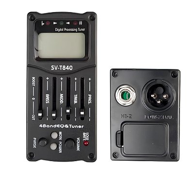 Preamp Captador Equalizador 4 Bandas para Violão Aço Nylon - SV-T840