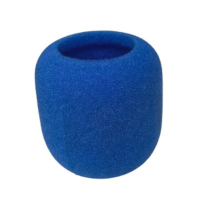 Espuma Para Microfone Grande Uso Profissional Azul