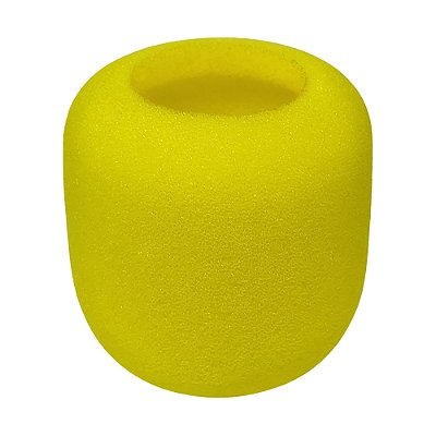 Espuma Para Microfone Grande Uso Profissional Amarela