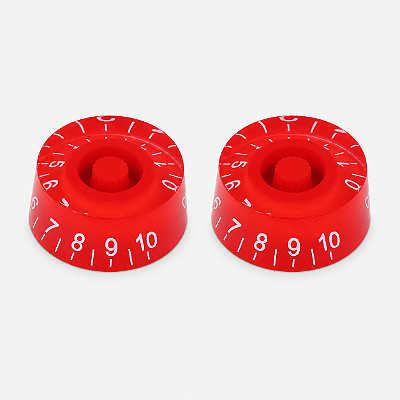 Kit 2 Knob Vermelho Para Guitarra Baixo Les Paul Sg Prs