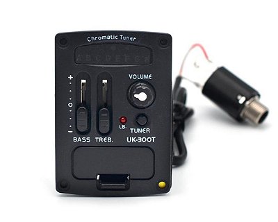 Preamp Captador Equalizador 2 Bandas para Cavaco e Ukulele - UK300T