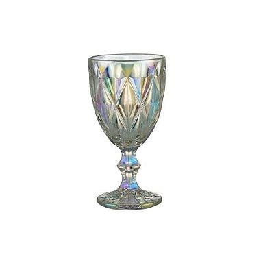 Taça para Agua de Vidro Furta cor Diamond Rainbow 325 ml - Lyor