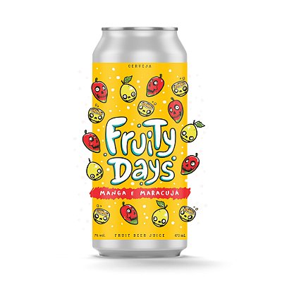 Fruity Days - Fruit Beer Juice com Manga, Maracujá e Lactose - 473 ml