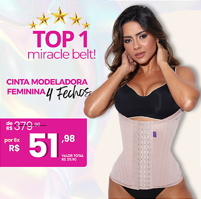 cinta modeladora faixa 4 fechos