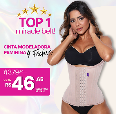 cinta modeladora faixa 4 fechos