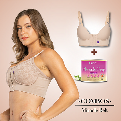 Sutiã Premium Sustentação e Sutiã Modelador + Miracle Dry