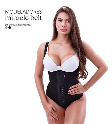 Cinta modeladora feminina macaquinho com alça - Cinta modeladora feminina -  A original Miracle Belt