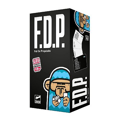 Jogo de Cartas Humor Adulto FDP Foi de Propósito 18+ Buró