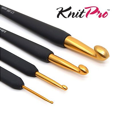 Agulha para Crochê knitPro - Softgrip - Gold Aluminium  9,0mm