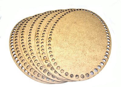 Fios Kiki - Base de MDF para Crochê - 3 mm - oval - 25 X 17  cm