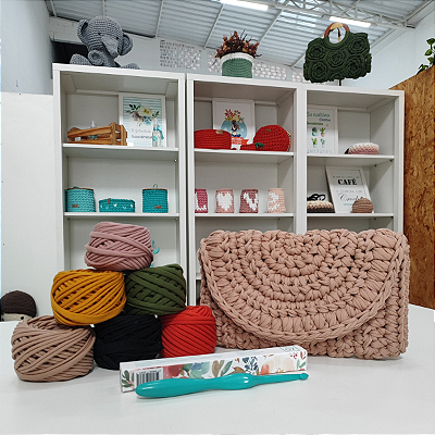 Kit Clutch Carmem - Fio 23 mm + Agulha + Receita + Brinde