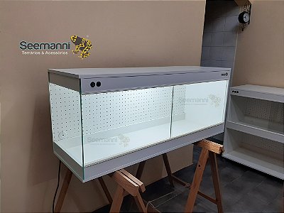 Terrário BRANCO 120x50x50cm - COM UMA LATERAL EM VIDRO