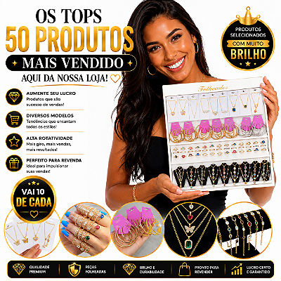 KIT Com os Produtos Mais Vendido da Nossa Loja 50 PEÇAS AS MAIS TOP GARGANTILHA COM PINGENTE- LEIA O ANUNCIO