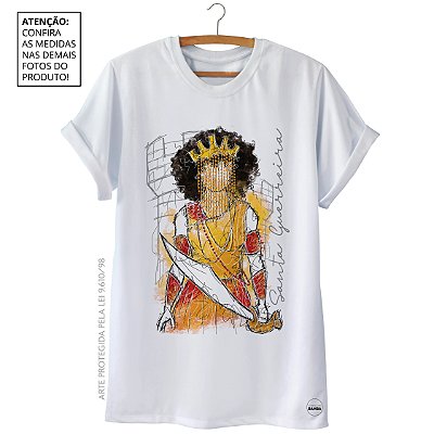 Camiseta Iansã Santa Guerreira - Coleção Reza em Ponto